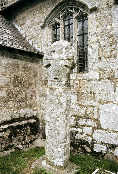ENG: Cornwall , Cornwall AONB, Penwith Peninsula, Sancreed. Celtic Cross c 900 AD. By village church [Ask for #158.083.]