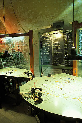 Dover Castle's Secret Wartime Tunnels. World War II anti-aircraft operations room, with its original furnishings. Location: ENG, Kent , The White Cliffs of Dover, Dover (City), Dover Castle (EH). [ref. to #239.291]