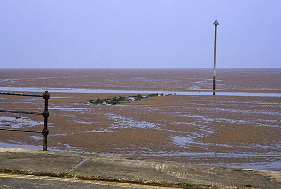 ENG: Wirral Borough, Mouth of the Dee Estuary, Hoylake, View over the Sands of Dee -- sand flats that have choked off this former deep harbor -- at Shipley Slip [Ask for #246.157.]