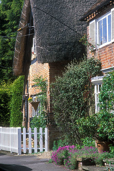 ENG: Hampshire , South Downs National Park, Chawton, Thatched cottage on village main street. [Ask for #253.012.]