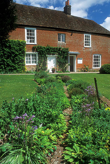 ENG: Hampshire , South Downs National Park, Chawton, Jane Austin's House. Front of house, viewed from garden [Ask for #253.025.]