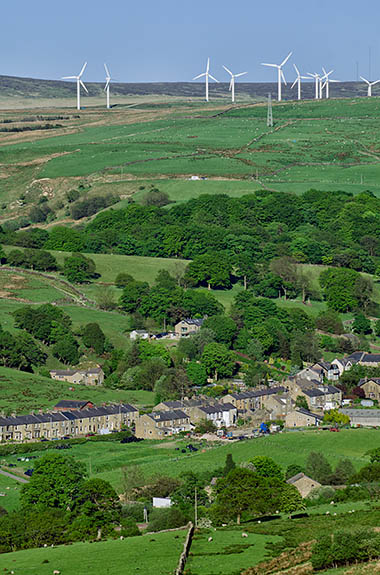 ENG: The Northwest Region, Lancashire, The Pennines, Burnley Borough, Burnley Moors, Coal Clough Wind Farm, on the moors above the village of Holme Chapel [Ask for #270.279.]