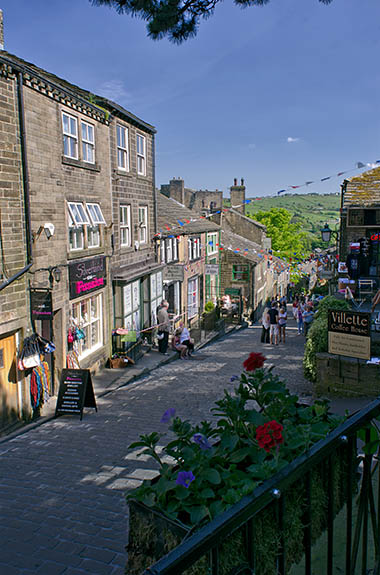 ENG: West Yorkshire , Bradford Borough, Haworth, Main Street, at the center of the village [Ask for #270.330.]